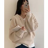 デイリールーズフィットカラーハーフジップ | by muni:r | 詳細画像2 