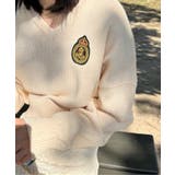 ワッペン刺繍Vネックニット | by muni:r | 詳細画像15