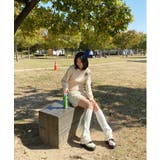 ワッペン刺繍Vネックニット | by muni:r | 詳細画像5