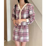 チェックカーディガンスカートセットアップ | by muni:r | 詳細画像42 