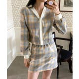 チェックカーディガンスカートセットアップ | by muni:r | 詳細画像6 