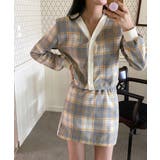 チェックカーディガンスカートセットアップ | by muni:r | 詳細画像7 