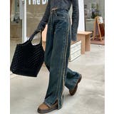 サイドフリンジスリットパンツ | by muni:r | 詳細画像1