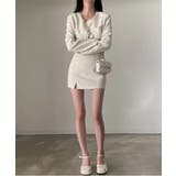 ノーカラーツイードジャケット+スリットツイードスカート | by muni:r | 詳細画像1 