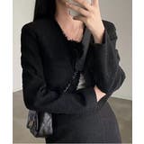 ノーカラーツイードジャケット+スリットツイードスカート | by muni:r | 詳細画像12 