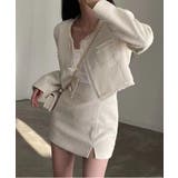 ノーカラーツイードジャケット+スリットツイードスカート | by muni:r | 詳細画像4 