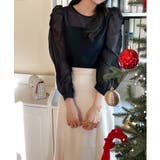 シースルーラウンドシャーリングブラウス | by muni:r | 詳細画像2 