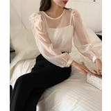 シースルーラウンドシャーリングブラウス | by muni:r | 詳細画像27 