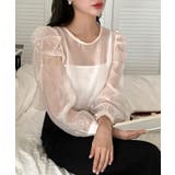 シースルーラウンドシャーリングブラウス | by muni:r | 詳細画像29 