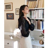 シースルーラウンドシャーリングブラウス | by muni:r | 詳細画像4 