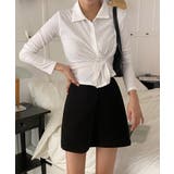 スリムフィットボタンラップTシャツ | by muni:r | 詳細画像7