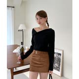 アンバランス斜線Tシャツ | by muni:r | 詳細画像1