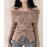 リブオフショルダースリットニット | by muni:r | 詳細画像17 