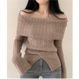 リブオフショルダースリットニット | by muni:r | 詳細画像18 