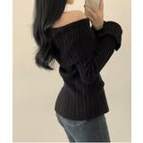 リブオフショルダースリットニット | by muni:r | 詳細画像20 