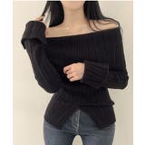 リブオフショルダースリットニット | by muni:r | 詳細画像22 