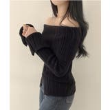 リブオフショルダースリットニット | by muni:r | 詳細画像25 