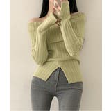 リブオフショルダースリットニット | by muni:r | 詳細画像27 