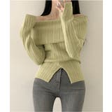 リブオフショルダースリットニット | by muni:r | 詳細画像28 