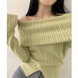 リブオフショルダースリットニット | by muni:r | 詳細画像29 