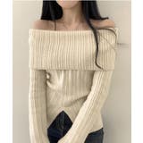 リブオフショルダースリットニット | by muni:r | 詳細画像3 