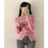 リブオフショルダースリットニット | by muni:r | 詳細画像30 