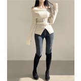 リブオフショルダースリットニット | by muni:r | 詳細画像5 