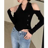 ホルターネックオフショルダーTシャツ | by muni:r | 詳細画像10