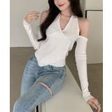 ホルターネックオフショルダーTシャツ | by muni:r | 詳細画像2