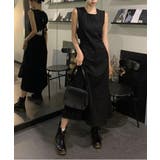 リネンバックスリットロングワンピース/ | by muni:r | 詳細画像2