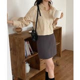 バックスリットショートブラウス | by muni:r | 詳細画像32 