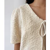 エンボスリボン2WAYパフブラウス | by muni:r | 詳細画像47 