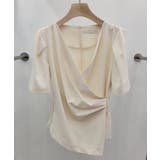 フェミニンラップ半袖ブラウス | by muni:r | 詳細画像10 