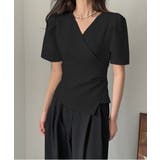 フェミニンラップ半袖ブラウス | by muni:r | 詳細画像11 