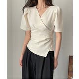 フェミニンラップ半袖ブラウス | by muni:r | 詳細画像2 