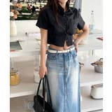 ユニークウォッシングデニムロングスカート | by muni:r | 詳細画像10 