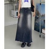 ユニークウォッシングデニムロングスカート | by muni:r | 詳細画像17 