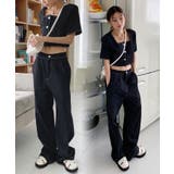 デニムジャケット+ワイドパンツセットアップ | by muni:r | 詳細画像1 