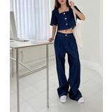 デニムジャケット+ワイドパンツセットアップ | by muni:r | 詳細画像22 