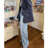 ハートプリントワイドデニムパンツ | by muni:r | 詳細画像3 