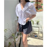 ロマンチックVシャーリングブラウス | by muni:r | 詳細画像3 