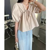 ロマンチックVシャーリングブラウス | by muni:r | 詳細画像7 