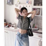 ストライプジップアップTシャツ | by muni:r | 詳細画像11