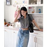 ストライプジップアップTシャツ | by muni:r | 詳細画像17