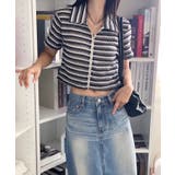 ストライプジップアップTシャツ | by muni:r | 詳細画像18