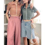 ストライプジップアップTシャツ | by muni:r | 詳細画像24