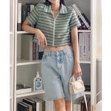 ストライプジップアップTシャツ | by muni:r | 詳細画像28