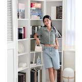 ストライプジップアップTシャツ | by muni:r | 詳細画像31