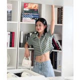 ストライプジップアップTシャツ | by muni:r | 詳細画像33