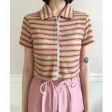 ストライプジップアップTシャツ | by muni:r | 詳細画像46